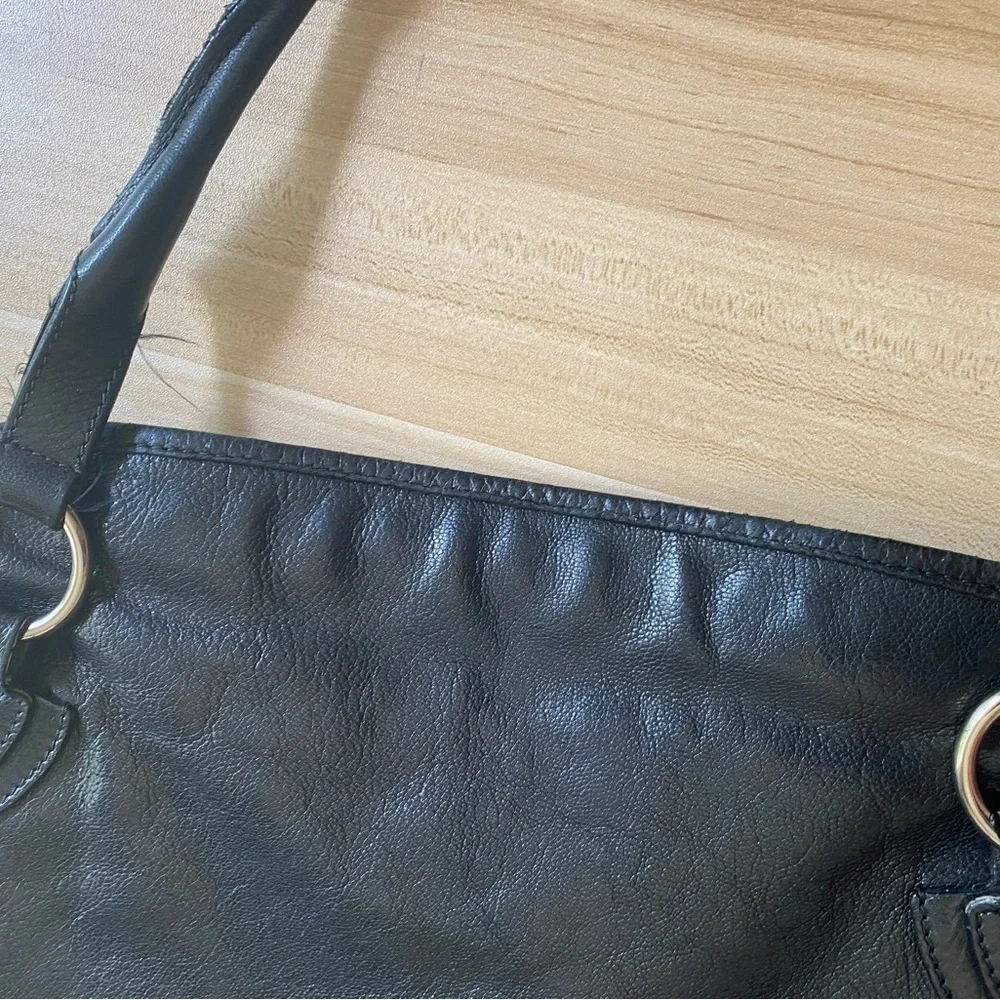 Marc JACOBS Black Wellington Fulton Leather Satchel Bag Large Purse Tote $1300
